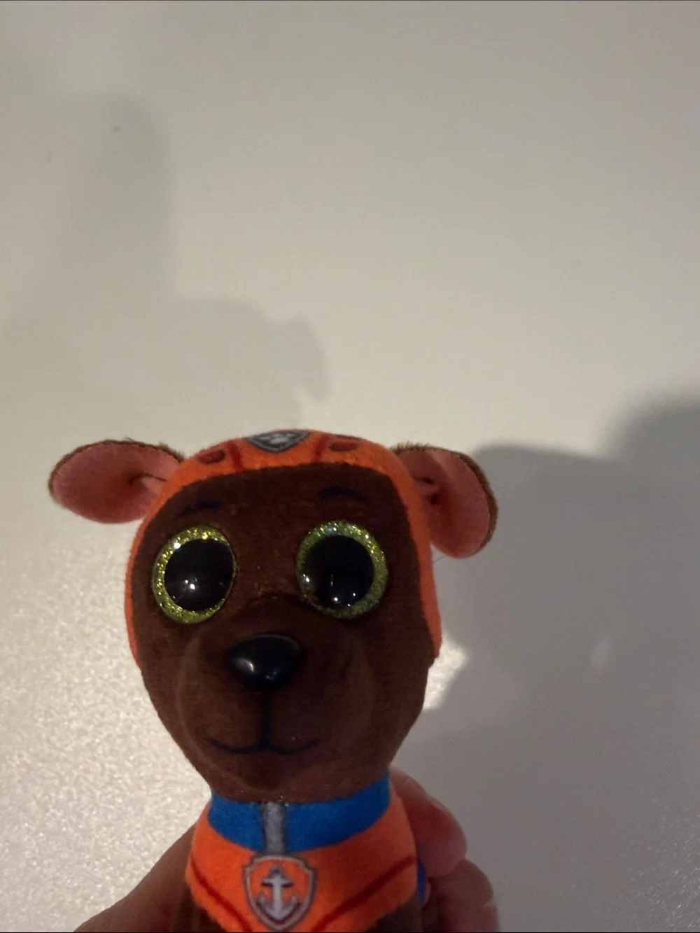 Ty Paw Patrol Zuma 4 inch clip- Orange Helmet & Brown Body